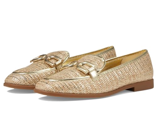 Kenneth Cole Women's Women's Linda BIT Loafer, Soft Gold Raffia, 11