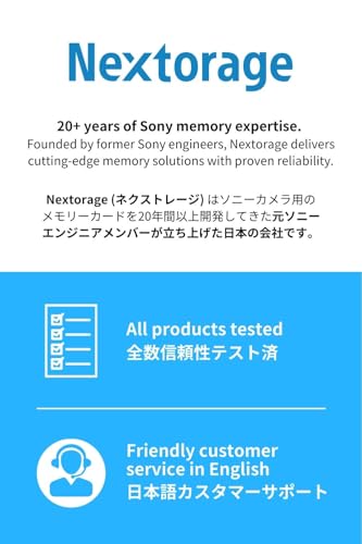 Nextorage 64GB 2pack SDXC UHS-II V90 SD Card Japanese Brand pSLC Max. Write Speed 299MB/s Max. Read Speed 300MB/s 4K Recording F2PRO Series 2P-F2PRO64G SDXC Card for Digital Camera