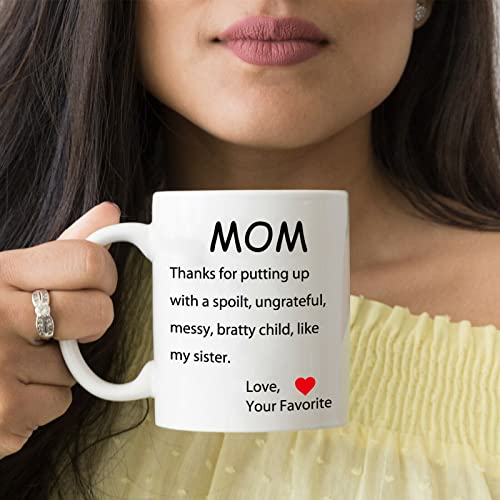 AMRIU Gifts for Mom from Daughter Son - Mothers Day Gifts, Mom Birthday Gifts from Daughter, Mom Gifts, Birthday Gifts for Mom, Presents for Mom, 11oz Funny Mom Mug Gifts