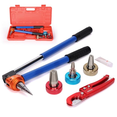 iCrimp Manual Expanding Tool Kit with Auto-Rotation Expansion Heads, Extendable Handle Expander Tool for 1/2,3/4&1 inch ProPEX,Wirsbo F1960 standard fittings