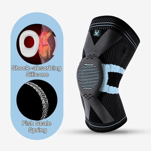 TANGABA Knee Brace with Patella Pad & Side Stabilizers (Large), Non-Slip Knee Support for Joint Knee Pain Relief Women and Men, Knee Support for Working, Running, Weightlifting, Fitness-1 Pack