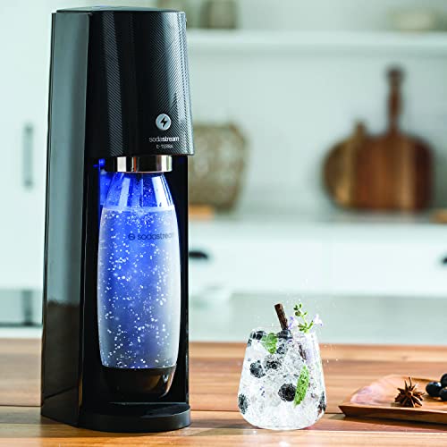 SodaStream E-TERRA Sparkling Water Maker (Black) with CO2, Carbonating Bottle, and Pepsi® Zero Sugar Mix