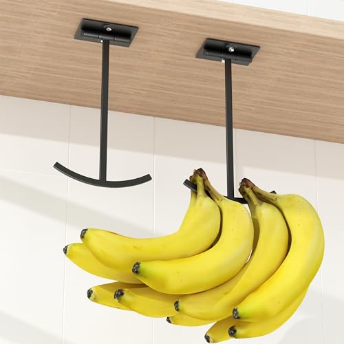 Josmimic Black Kitchen Hook for Hanging Banana undercounter