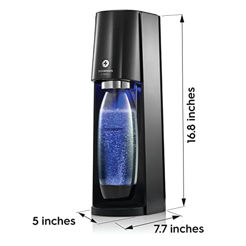 SodaStream E-TERRA Sparkling Water Maker (Black) with CO2, Carbonating Bottle, and Pepsi® Zero Sugar Mix