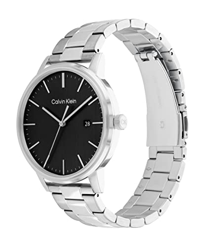 Calvin Klein Men's Quartz Stainless Steel and Link Bracelet Watch, Color: Silver (Model: 25200053)