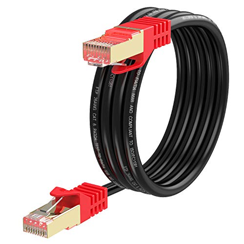 XXONE Outdoor Cat 6 Ethernet Cable 200ft, 26AWG Heavy-Duty Cat6 Networking Cord Patch Cable RJ45 LAN Wire Cable FTP Waterproof Direct Burial