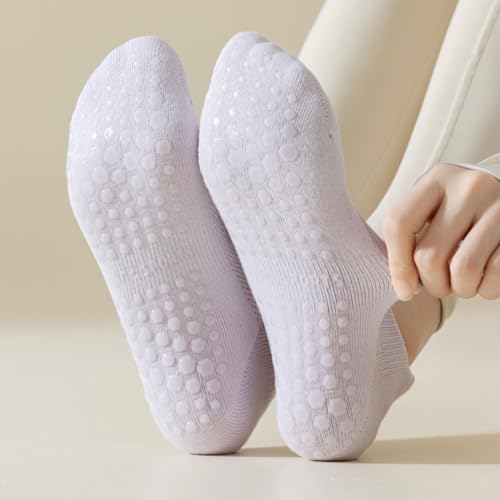 LucFoxsy Pilates Socks for Women Non Slip Hospital Socks Yoga Socks for Women Barre Sticky Socks