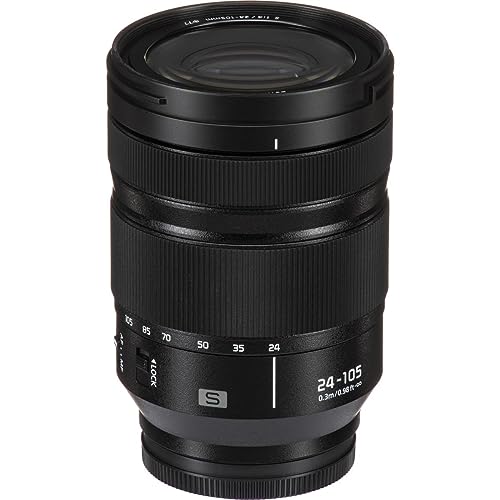 Panasonic LUMIX S 24-105mm F4 Lens, Full-Frame L Mount, Optical Image Stabilizer and Rugged Dust/Splash/Freeze-Resistant S-R24105 (USA), Black