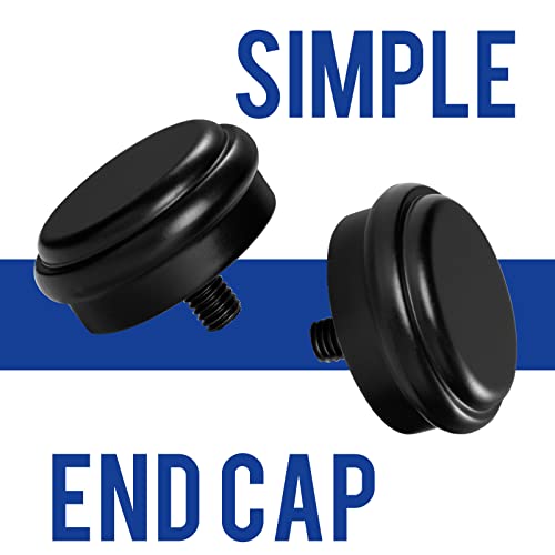 Zeerobee Curtain Rods for Windows 16 to 28, 1 Inch Black Curtain Rod Set, Heavy Duty Adjustable Drapery Rods, Modern Indoor/Outdoor Curtain Rod for Bedroom, Living Room, Patio, Farmhouse, 16"-28"