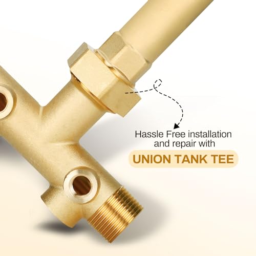 Upgrade 1"x 11"Well Pressure Tank Tee Kit with Union for Water Well Pressure Tank, Well Tank Tee Kit with 30-50Psi Pressure Switch, Pressure Tank Tee for Well Pressure Tank with Diameters Up to 16"