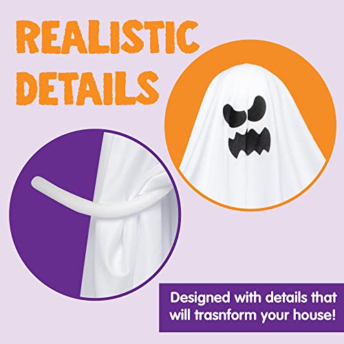 JOYIN 27.5" Halloween Hanging Ghosts (5 Pack) for Halloween Party Decoration, Cute Flying Ghost for Front Yard Patio Lawn Garden Party Décor and Holiday Halloween Hanging Decorations