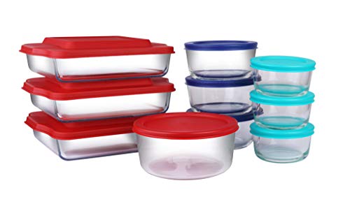 BOVADO USA Meal Prep Glass Food Storage Containers (20-Piece Set)