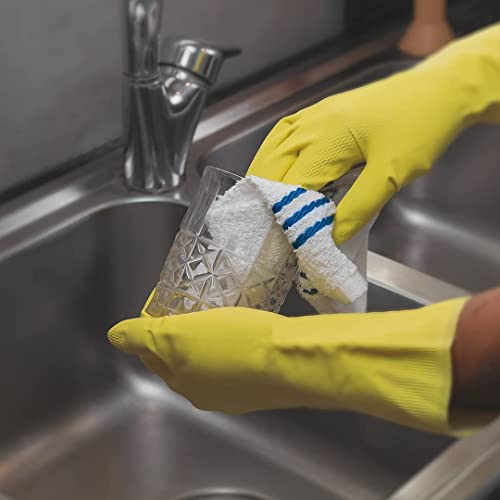 ORMYSA 8 Pack Kitchen Dish Cloths for Washing Dishes - Blue White, 12 x12 Inches Dishcloths for Kitchen Fast Absorbing Quick Dry Super Soft Dish Rags