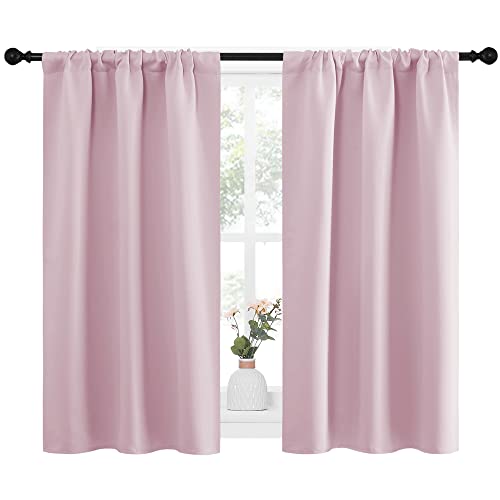 NICETOWN Window Curtains Blackout Drapes - Thermal Insulated Solid Rod Pocket Blackout Curtains/Draperies for Living Room (Sage Green, One Pair, 62 by 63-Inch)