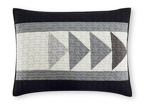 Pendleton 31704 Shadow Peak Full/Queen Quilt Set Soft Cotton Bed Cover Rustic Home Decor Bedspread Luxury Coverlet Set Cozy Lightweight Quilt and Pillow Shams Set, Full/Queen, Black