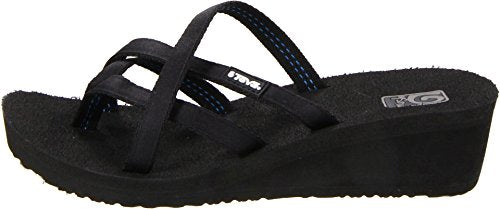 Teva Women's W Mush Mandalyn Wedge Ola 2 Flip-Flop, Black, 9 M US