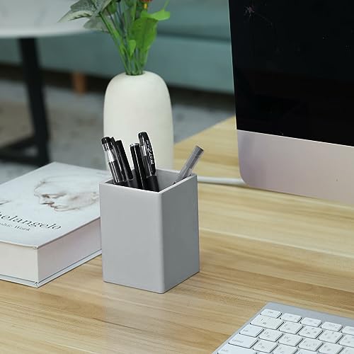 YCRMAN Pen And Pencil Holder For Desk，5mm Thick Silicone Pen Holder For Keeping Your Workspace Tidy And Organized，A Practical Design And Must-Have Pen Holder For Your Desktop Needs(1 PACK GREY)