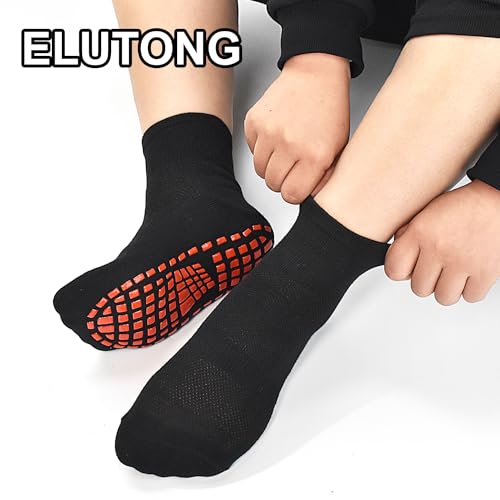 ELUTONG Grip Socks Pilates for Women Yoga Socks Ballet Barre Bikram Dance Non Slip Socks 4-10 Pairs Sticky Crew Socks