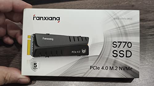 fanxiang S770 1TB NVMe M.2 SSD for PS5 - with Heatsink and DRAM, Up to 7300MB/s, PCIe 4.0, Suitable for Playstation 5 Memory Expansion, Game Enthusiasts, IT Professionals