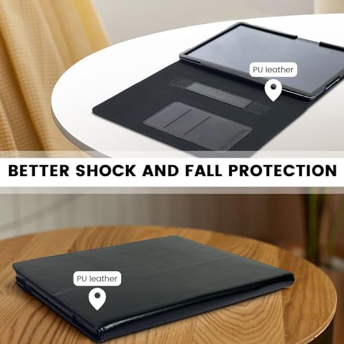 E NET-CASE Case for Samsung Galaxy Tab S9 FE 10.9 Inch/Galaxy Tab S9 11 Inch 2023, New Upgrated Folio Design, Multi-Viewing Stand Cover with Auto Sleep/Wake & Support S-Pen, Black
