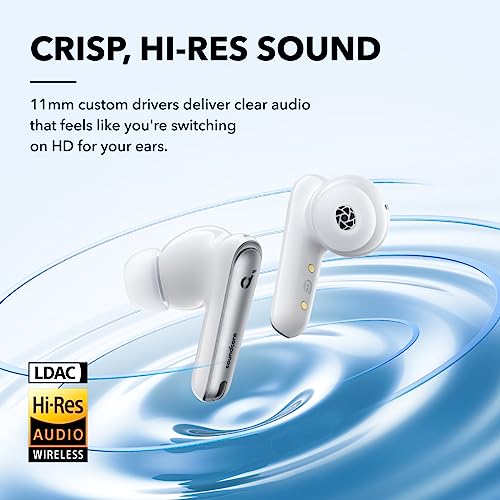 soundcore by Anker Liberty 4 NC Noise Cancelling Earbuds, 98.5% Noise Reduction, Adaptive Noise Cancelling to Ears and Environment, Hi-Res Sound, 50H Battery, Wireless Charging, Bluetooth 5.3