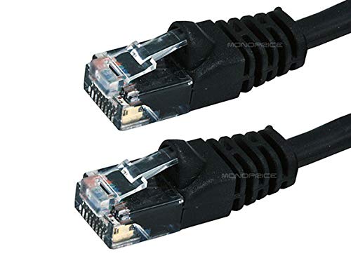 Monoprice Cat6 Ethernet Patch Cable - Network Internet Cord - RJ45, Stranded, 550Mhz, UTP, Pure Bare Copper Wire, 24AWG, 75ft, Gray