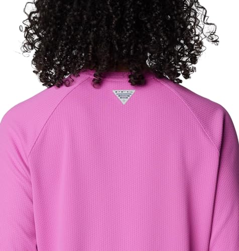 Columbia Women's PFG Solar Stream Long Sleeve, Tiki Pink, Small