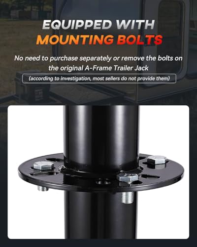 FZZD 5000 lbs A-Frame Trailer Jack, 23" Vertical Travel, Adjustable Drop Leg, for Utility Trailers, Yacht Trailers