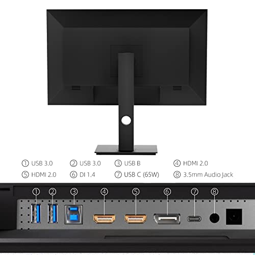 INNOCN 27" Computer Monitor 4K UHD 3840 x 2160 16:9 LCD IPS Display, 100% sRGB DP USB C HDMI PC Monitor HDR400, 1.07B+ Colors, Gravity Sensor