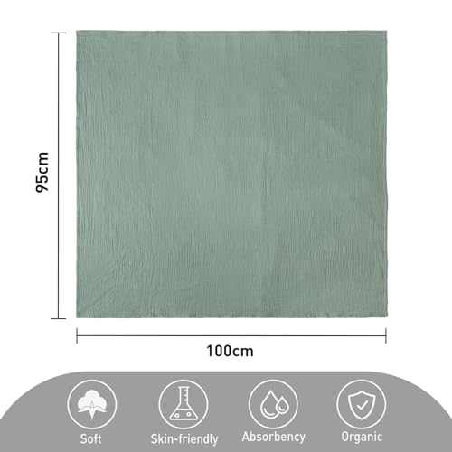 GLLQUEN BABY Muslin Swaddle Blankets for Boys and Girls, 3-Pack Baby Blankets for Girl Boy, Newborn Receiving Blanket, Baby Swaddle Blanket Unisex, Baby Essentials, Registry & Gift