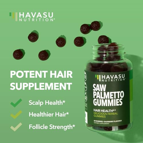 Saw Palmetto for Women + 5000 mcg Biotin Supplement - DHT Blocker Hair Health Vitamins - Supports Stronger Appearance of Hair for Women Post-Partum - Month Supply Vegan Women's Saw Palmetto