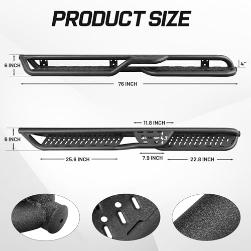 SMANOW Running Boards Compatible with 2018-2024 Jeep Wrangler JL 4 Door. Wrangler JL Running Boards Step Bars and Black Side Steps Step Bars.