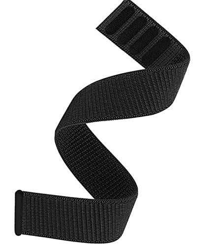 Olytop Fenix 7/Fenix 6 Pro/Fenix 5/EPIX Gen 2 Watch Bands, 22mm Hook & Loop Quick Dry Nylon Sport Wristband Replacement Strap for Garmin Fenix 6/Sapphire Solar/5 Plus/Instinct, Black