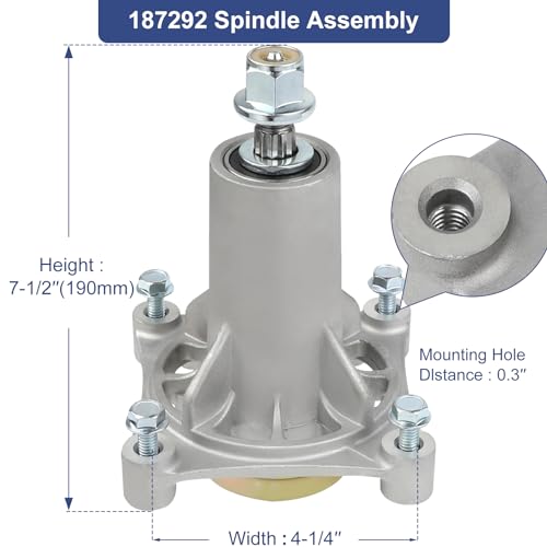187292 192870 532187281 532187292 567253301 587819701 587125401 Husqvarna yth22v46 yth24v48 Spindle 187292 Mandrel Assembly Husqvarna 42" 46" 48" 54" Mower Deck Spindle Craftsman 2200 567253301