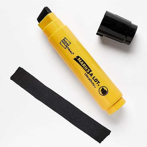 Avery Marks A Lot UltraDuty Permanent Markers, XL Wide 18mm Chisel Tip, Water Resistant, 1 Black Industrial Marker (29865)