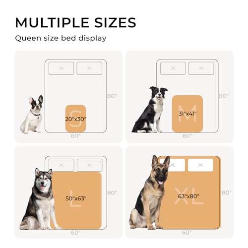 Luciphia Waterproof Dog Blanket Soft Pet Sherpa Calming Thick Blankets,Leakproof Cozy Pet Puppy Blanket for Medium Large Dogs Cats,Sofa Bed Car Couch Protector(Beige,30x20 inches)