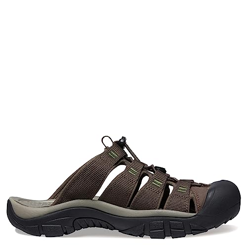 KEEN Men's Newport Closed Toe Slip On Slide Sandals, Sky Captain/Bombay Brown, 13