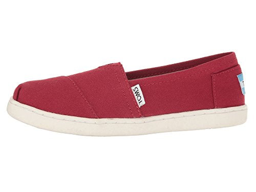 TOMS Children's Seasonal Classic Alpargata Red Canvas 5 M