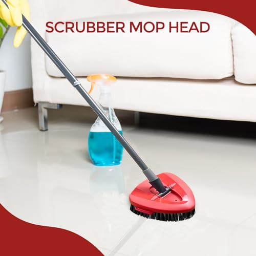 Scrub Brush, Spin Mop Scrub Brush Head Compatible for EasyWring 1-Tank System, Hard Bristle Cleaning Brush for Bathroom, Kitchen, Tub and Tile (Not Fit RinseClean 2-Tank)