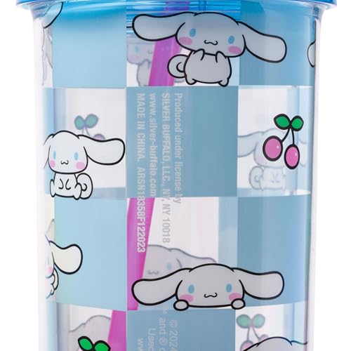 Silver Buffalo Sanrio Hello Kitty and Friends Tropical Stainless Steel Water Bottle Featuring Keroppi, Tuxedo Sam, Badtz-Maru, and Pochacco, 25 Ounces