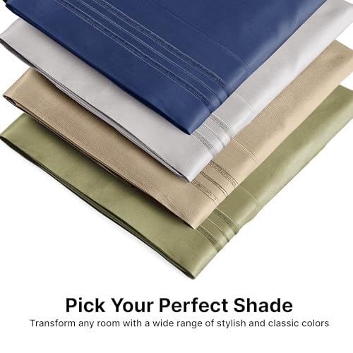 King Pillow Cases Set of 2 - Extra Soft, Hotel Quality Pillowcase Covers - Comfy Bedding for Women, Men, Kids & Teens - Machine Washable Pillow Protectors - 2 Piece - King Size Denim Blue Pillow Cover