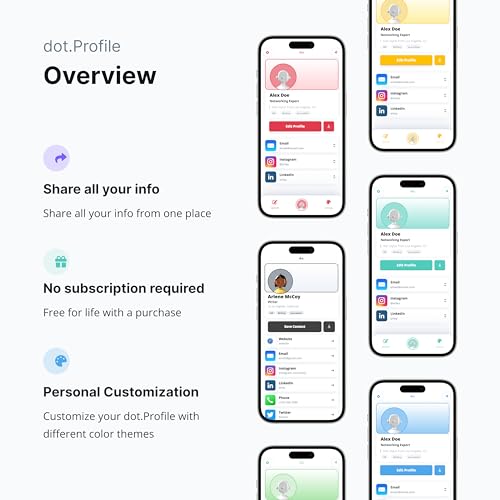 dot. Card - Digital Business Card - Tap to Share - iPhone & Android (Black)