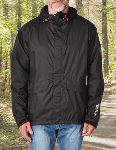 Helly-Hansen Manchester Waterproof Rain Jackets for Men Featuring Breathable Water- and Windproof Construction, Storm Flap, Black - X-Small