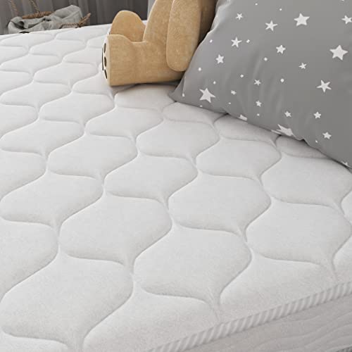 NapQueen 6 Inch Innerspring Queen Size Medium Firm Support Relief Mattress, Bed in a Box, White