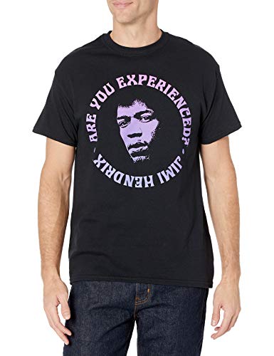 Jimi Hendrix Purple Blue Gradient Short Sleeve Classic Fit T-Shirt, Black, Small