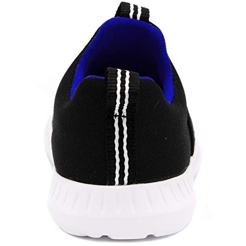 Nautica Kids Boys Youth Athletic Fashion Sneaker Running Unisex-Child Racer Shoe -Slip On- Little Kid/Big Kid-Canvey Youth-Black-13
