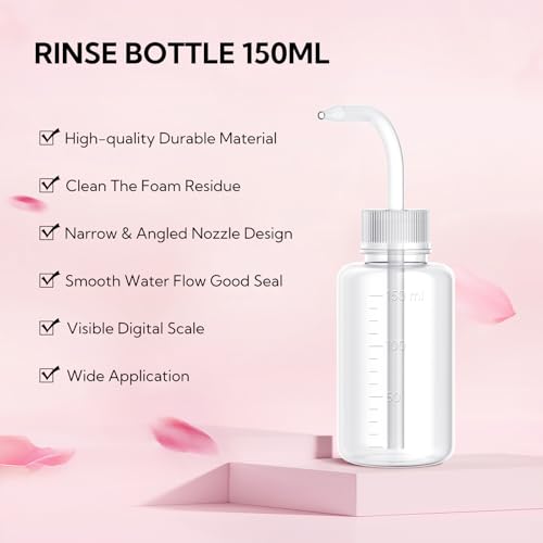 BREYLEE 100 ml Lash Shampoo for Lash Extensions, Lash Fan Dryer+Rinse Bottle+Brushes+Cotton Puff, Eyelash Extension Cleanser, Lash Bath Wash Soap Foam Cleaner for Salon and Home Use