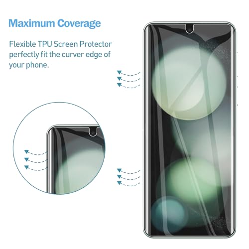 Anoowkoa 2 Pack Screen Protector for Samsung Galaxy Z Flip 6 5G/Z flip 5 5G [Inner screen protection only] Soft Flexible TPU Film Full Coverage,HD Clear,Support Fingerprint Unlock