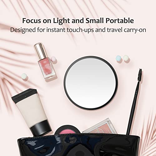 MIYADIVA 20X Magnifying Mirror, 20X Magnifying Mirror Suction Cup and Tweezers, As a Mganifying Makeup Mirror, Pocket Mirror Set for Eyes Makeup 3.5 Inches