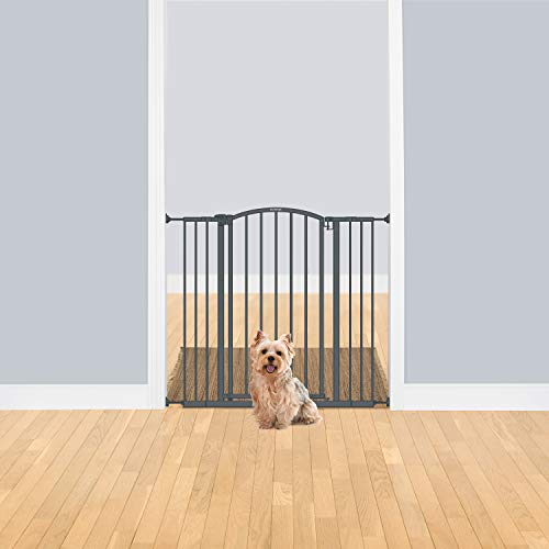 Summer Infant Extra Tall Decor Safety Pet and Baby Gate, 28” - 38.25” Wide, 36" Tall, Install In-between Rooms, Doorways and Stairways, 20” Wide Door Opening - Gray